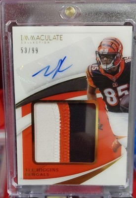 2021 Panini Immaculate Collection - Premium Patch Autographs Tee Higgins #PPA-TH