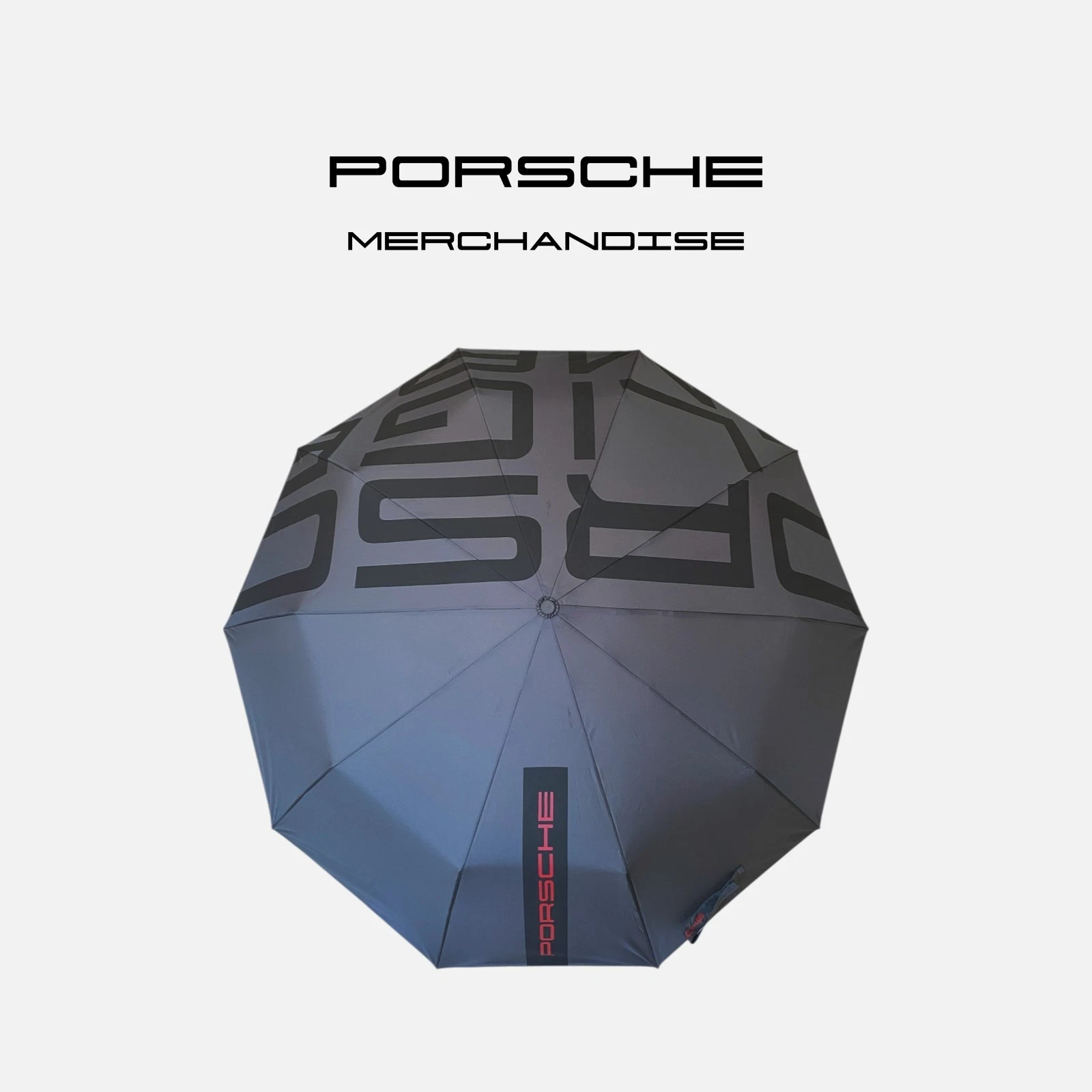 PORSCHE BLACK【傘】UMBRELLA 折り畳み　黒 Genuine Porsche Design Umbrella Folding Automatic Official