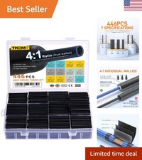 446 Pcs Heat Shrink Tubing Kit-4:1 Ratio Adhesive Lined Marine Grade Shrink Wrap