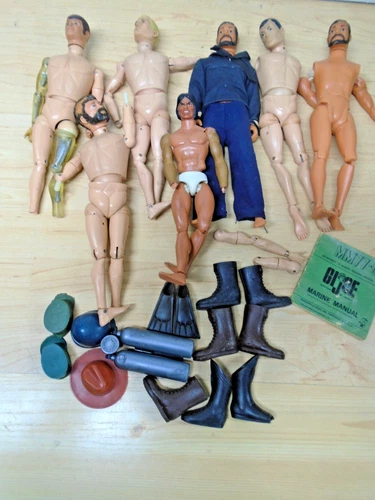 Hasbro & Others GI Joe Bodies and Parts+Clothing+Gear AS IS PARTS LOT