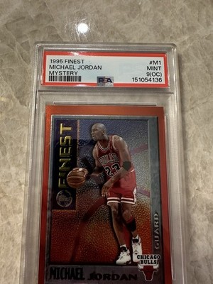 その他 Jordan 1995 Topps Finest Mystery MICHAEL JORDAN 1995-96 Topps Finest Mystery #M1 Bulls PSA 9 (OC