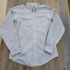 Brooks Brothers Boys Blue Stripe Shirt. Size 18. 100 Supima Cotton