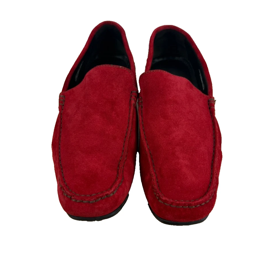 Florsheim Imperial Rojo Gamuza Sin Cordones Mocasines de Conducción Zapatos Informales Para Hombres 7 Foto 2 de 4