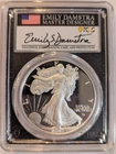 2021-W American Silver Eagle Type 2 PCGS PR70 DCAM FDOI Emily Damstra Signed