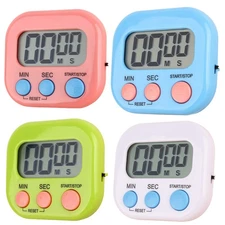 Digital Kitchen Timer Magnetic Cooking LCD Large Count Down Clear Alarm Egg