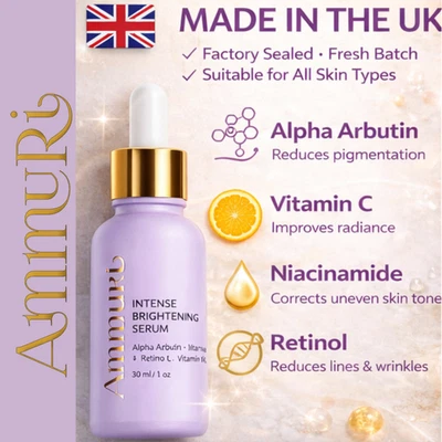 Ammuri Intense Brightening Whitening Serum Vitamin C Retinol B3 Akne Augenringe