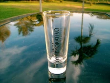 SAUZA CONMEMORATIVO GOLD TEQUILA SHOOTERS 2 SHOTGLASSES