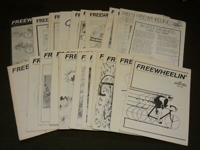 1980-1985 FREEWHEELIN' SOUTHERN BICYCLE LEAGUE MAGAZINE LOT OF 27 - O 3210