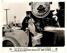 Ma & Pa Kettle Back On The Farm Original Lobby Card Marjorie Main vintage car