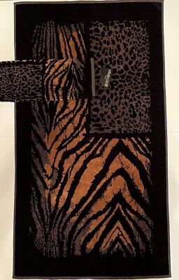 Roberto Cavalli Guest And Hand Towel Set AFRICAN ZEBRA Bruciato BOX NOT INCLUDED