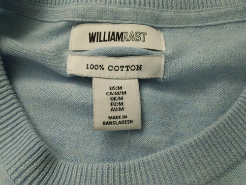 NWT Men's Size Medium William Rast Brand Striped Long Sleeve Carolina Blue Shirt - Picture 3 of 7