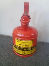Vintage Justrite Type I Safety Can w/Screen 1 Quart Gasoline Can Oil Can