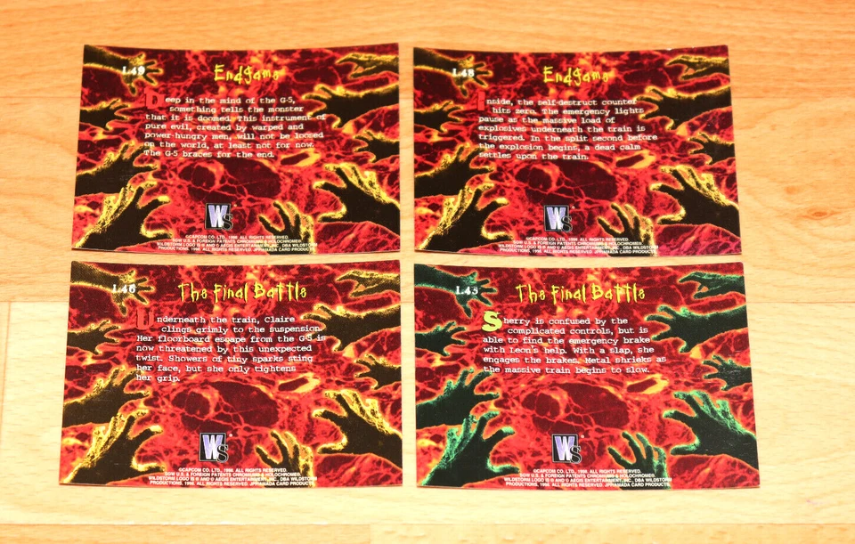 1998 Resident Evil 1 2 3  Wildstorm Trading Card Capcom L45 L46 L48 L49 - Image 2 of 4