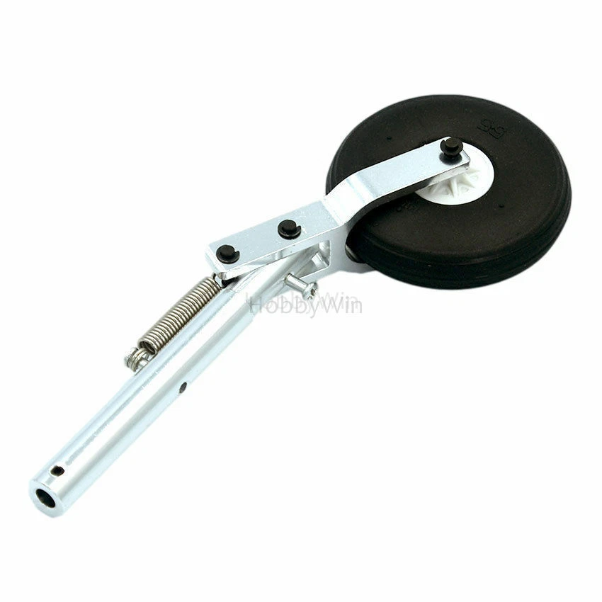 150mm Alum Spring Shock Absorb 1P RC Landing Gear 5mm Recording with PU Tyre - Image 2 of 4