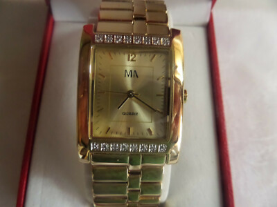 Armbanduhr MEISTER-ANKER Rechteckig Edelstahl Goldfarbig NEU!!