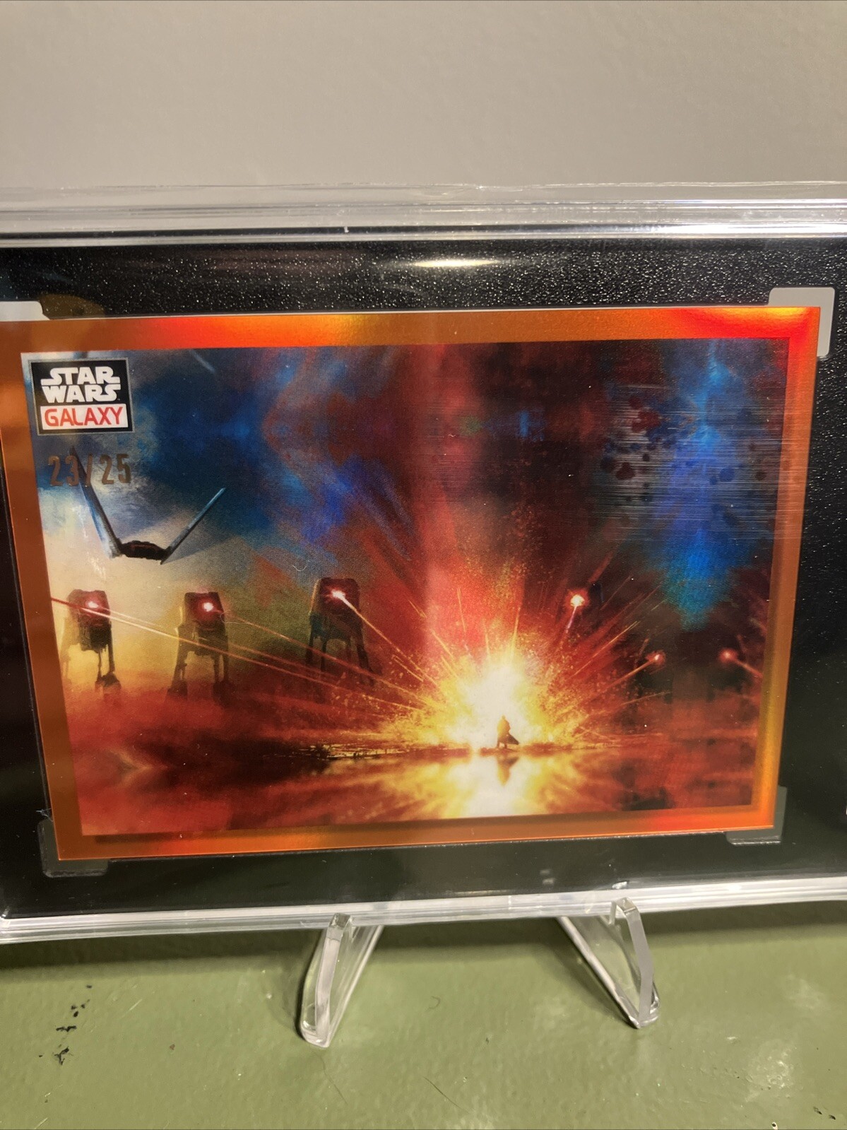 2023 Topps Chrome Star Wars Galaxy Face The Dark Side Orange Refractor 23/25