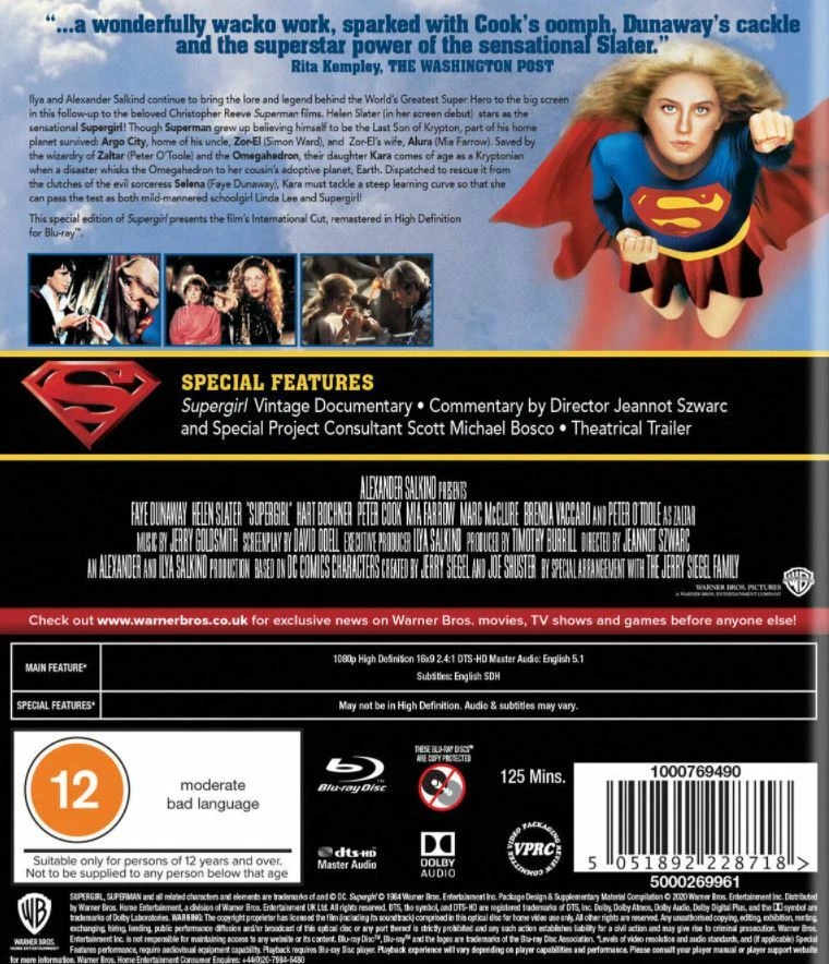 SUPERGIRL The Movie (1984) Blu-Ray BRAND NEW Free Ship - Image 2 of 2