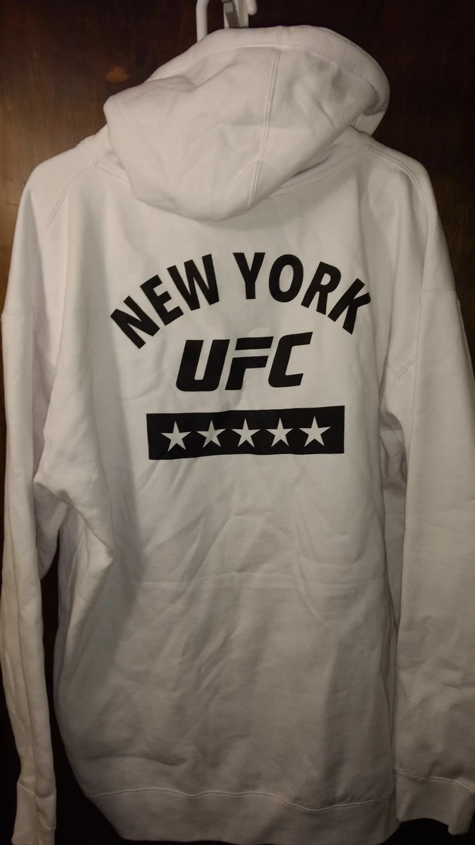 Reebok UFC 205 New York City MSG Alvarez McGregor White X Hoodie Sweatshirt XL