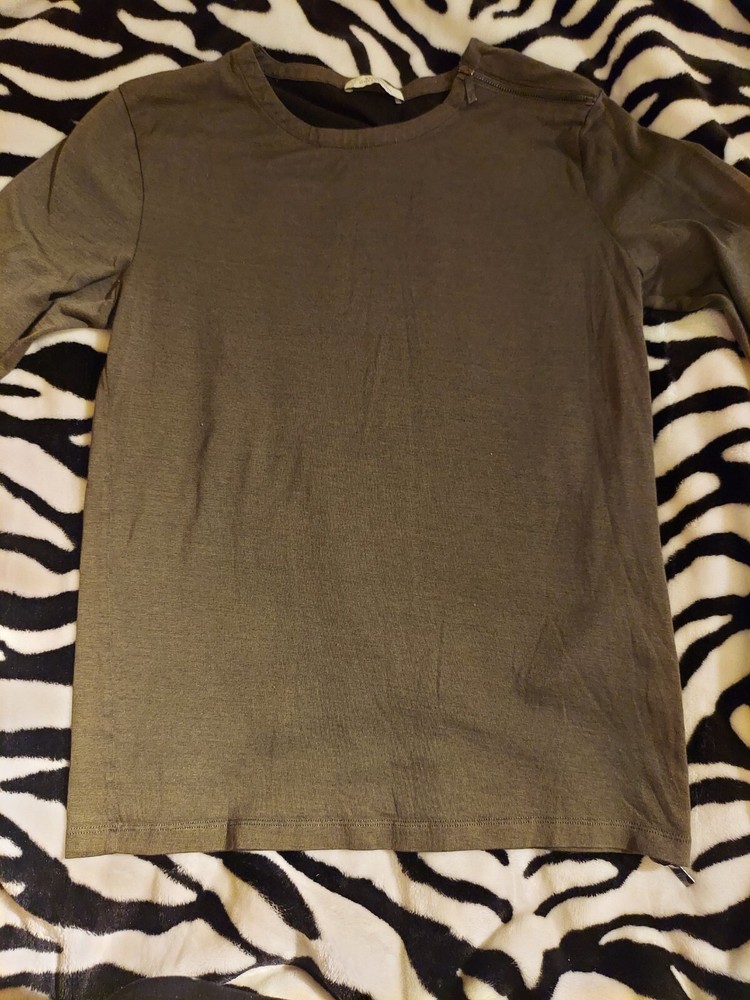 Versace Collection Long Sleeve Shirt Men's Man Green Zippers S Small Designer