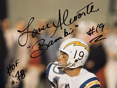 LANCE ALWORTH Signed Autographed Auto 16x20 Photo Picture San