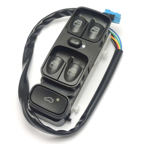 Interrupteur Commande De Vitre Pour Mercedes Classe C W203/W209 - 2 Boutons - Noir
