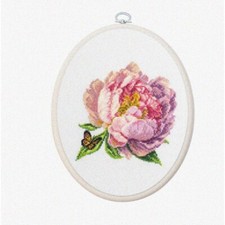 BlossomCrafts Cross Stitch Delight - Rozella Peony Edition: Complete Embroidery