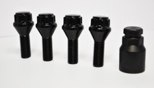 Satz 4 x Radschrauben Sicherungsmuttern schwarz f�r BMW Z8. 26mm. UB125B