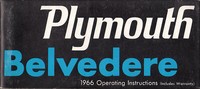 Original 1966 Plymouth Belvedere Satellite Owner Manuell Mint Leere Owner Info