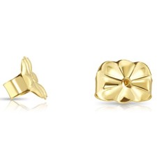 14K Solid Gold Replacement Butterfly Earring Backs Friction Push Backs Findings