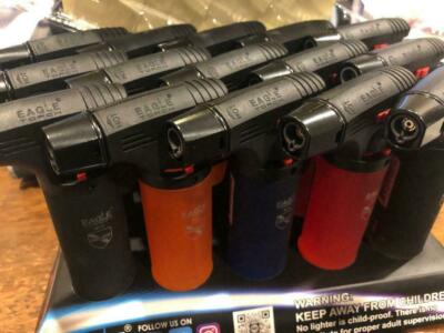  LOT of 15 Eagle Jet Torch Adjustable Flame Windproof Butane Refillable Lighter