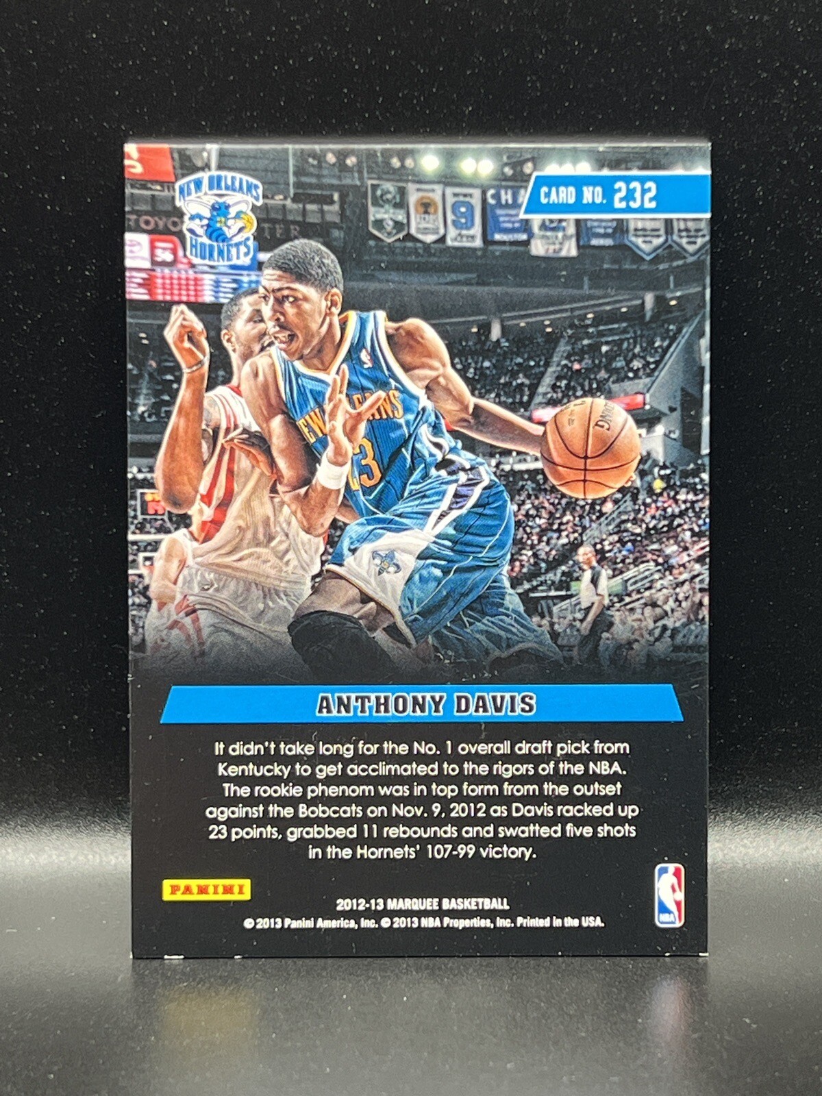 2012-13 Panini Marquee ANTHONY DAVIS Holo Foil Rookie RC 232 Pelicans ...
