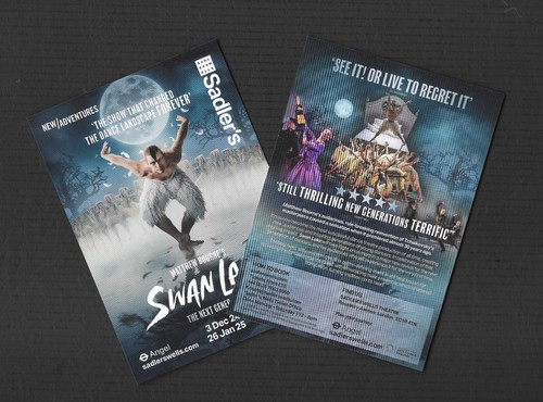 MATTHEW BOURNE'S SWAN LAKE THE NEXT GENERATION SADLER'S WELLS THEATRE FLYERS x 2 - Picture 2 of 2