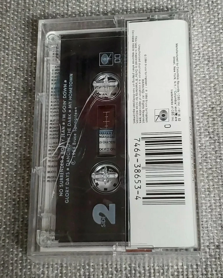 NEW Bruce Springsteen Born In The U.S.A 1980s Rock New Old Stock Cassette NOS NM - Image 2 of 4