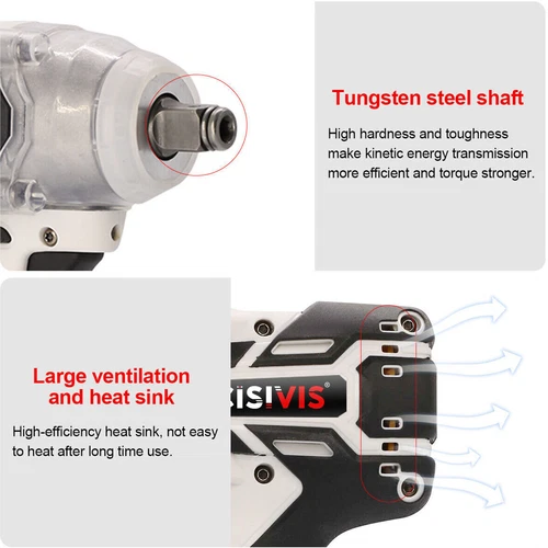 1000Nm 1/2" Cordless Electric Impact Wrench Drill Gun Ratchet Driver w/ Battery - Picture 14 of 28