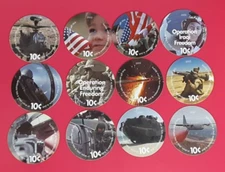 3th Print Set  10 Cent AAFES  Pogs 2003 printing  About Uncir. Condition