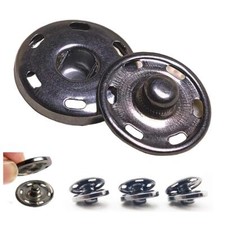 50 Sets Sew-on Snap Buttons Metal Snaps Fasteners Press Studs Buttons for Sew...