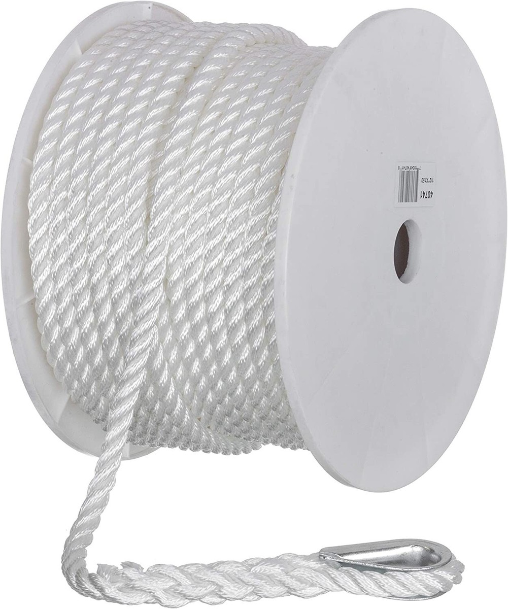 Seachoice 3-Strand Twisted Nylon Anchor Line 1/2