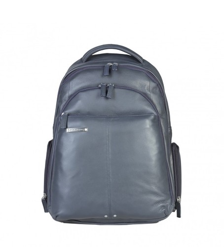 Borsa Da Lavoro In Pelle E Cuoio Blu, Realizzata A Mano In Italia: Sti