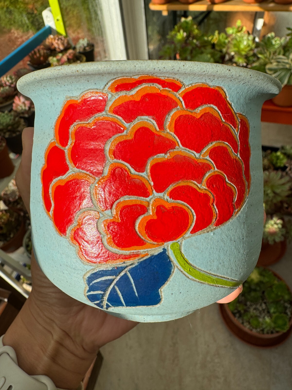 Keramik Blumentopf Kaktus/Sukkulenten mit Loch im Boden vasen eBay