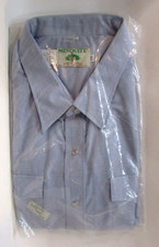New Vintage Mesquite Pearlize Blue Western Snap Shirt Men Large Sz 20 Texas USA