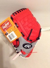 Franklin Tee Ball Glove Red  Gray 10 Inch Lefty