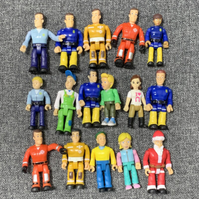 Random 3X Fireman Sam Action Figures Elvis Firefighter Firemen