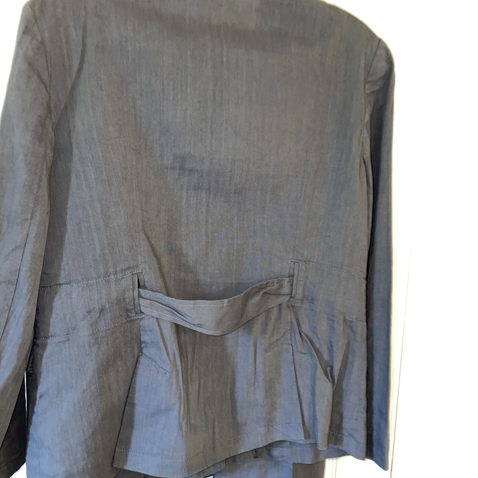 Pantalón Theory Gris Lino Elástico 2 Piezas Talla 6/8 Foto 4 de 4