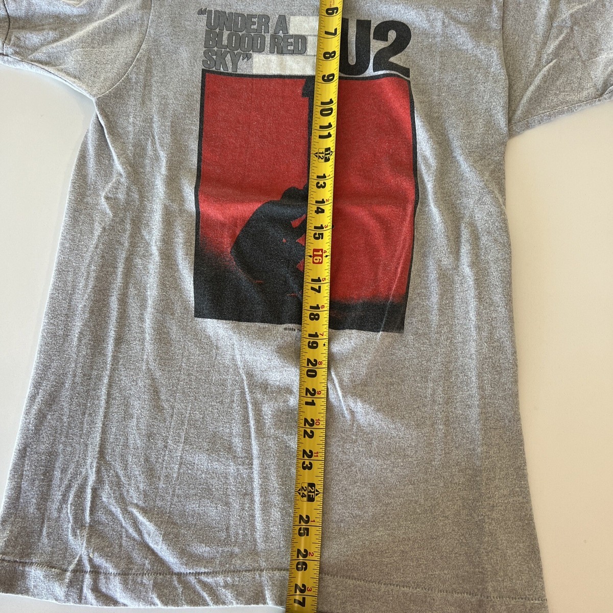 Vintage Rock U2 Under A Blood Red Sky 1984 Concert T-Shirt Heather