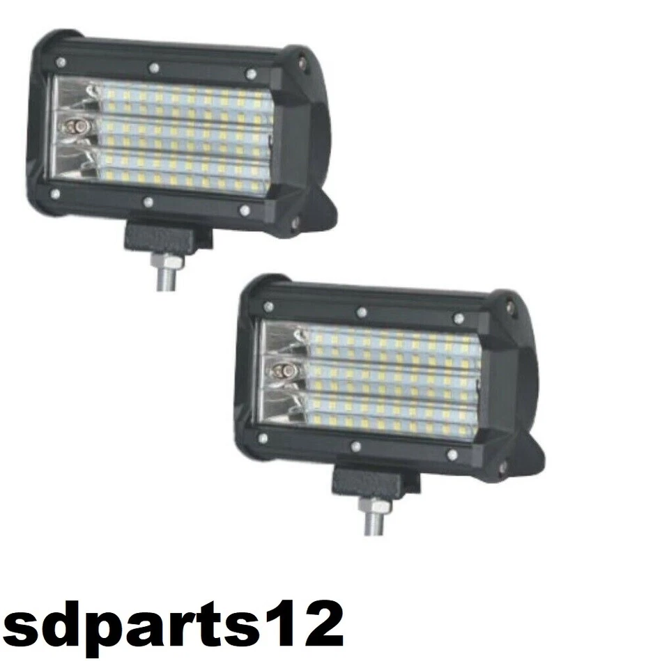 Coppia Fari Lampade Profondità 12/24V 90W IP67 6000K Moto Barca Fuoristrada - Immagine 2 di 4