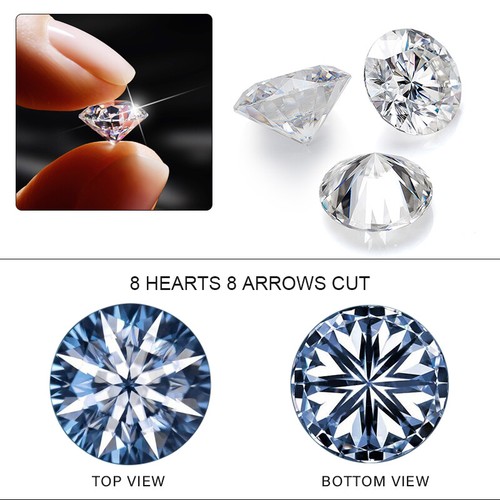 3MM-10MM Moissanite Round Cut White D Color VVS1 GRA Certificated Loose Gemstone - Picture 10 of 16