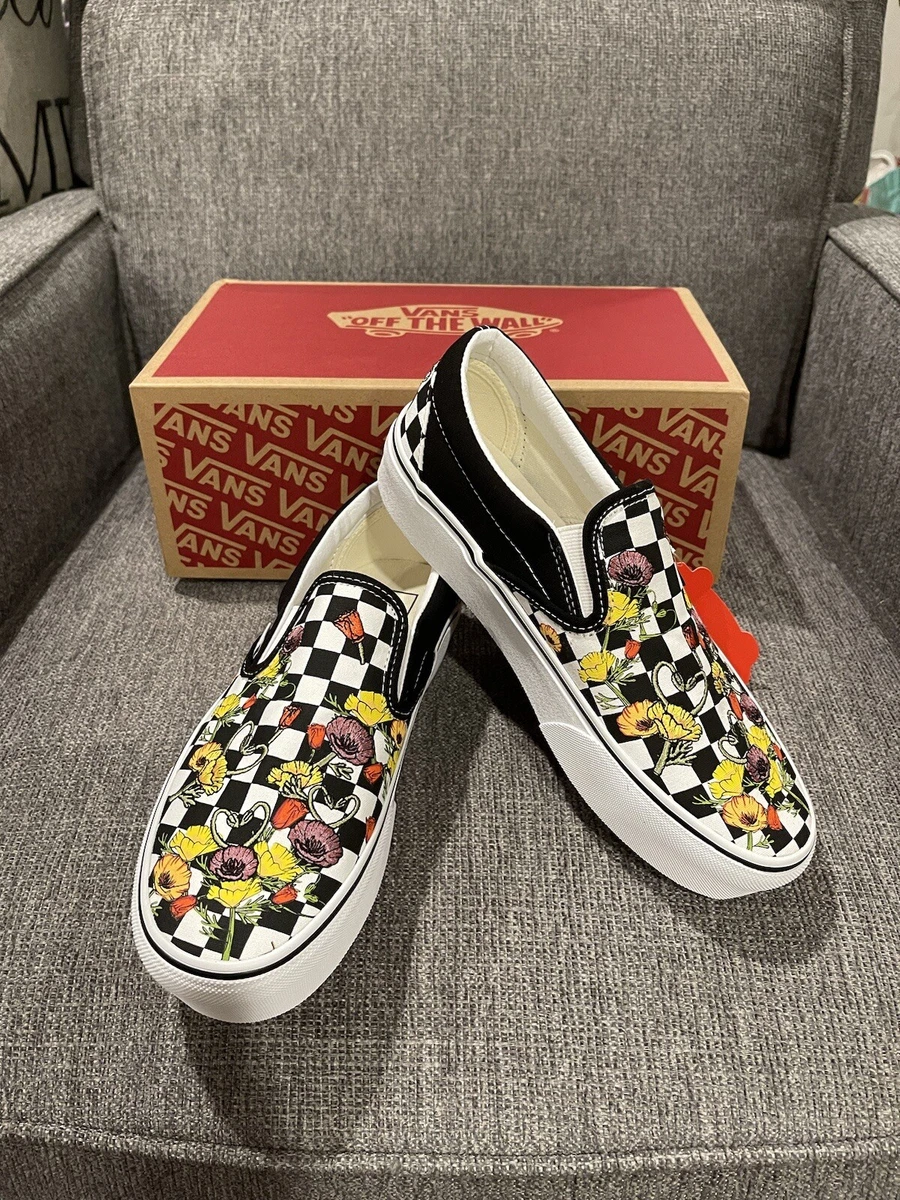vans poppy checkerboard