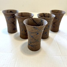 Japanese Studio Pottery Beer Glasses Set of 5...
