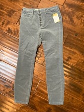 Pilcro Light Blue High-Rise Skinny Corduroy Pants, Size 28