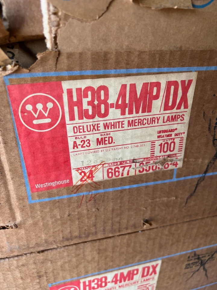 H38MP-100/DX Mercury Vapor Lifeguard Weather Duty 100W A23 Light Bulb NEW 356584 - Image 3 of 3